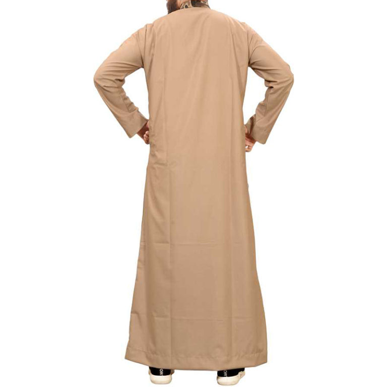 Men Solid Cotton Blend A-line Thobe - Image 4