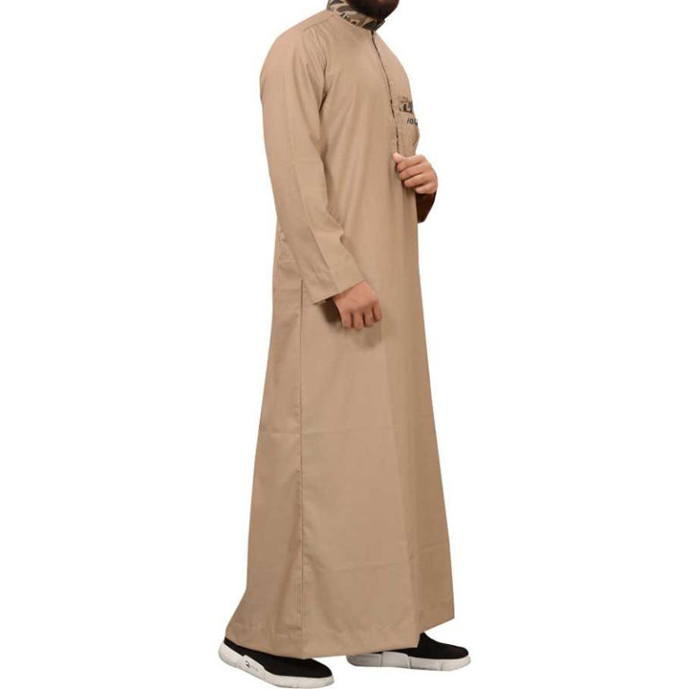 Men Solid Cotton Blend A-line Thobe - Image 3