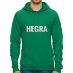 Kally Green Combed Cotton California Fleece Pullover Hoodie