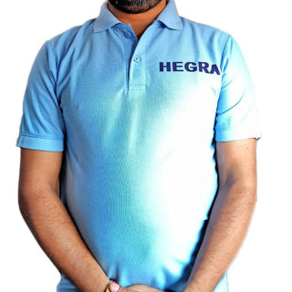 Sky Blue Cotton Collar Jersey
